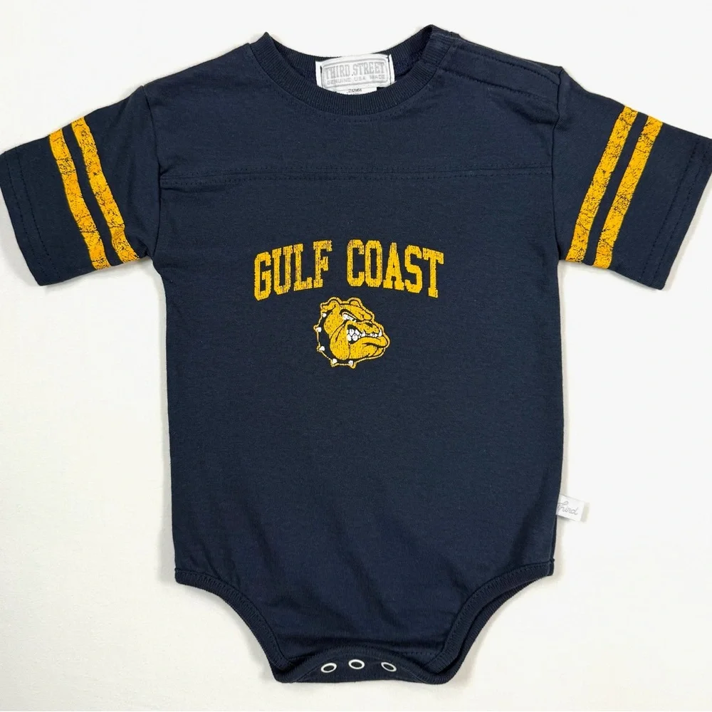 THIRD STREET Baby Boys Gulf Coast Bulldog Graphic‎ Bodysuit 6 Months USA Made